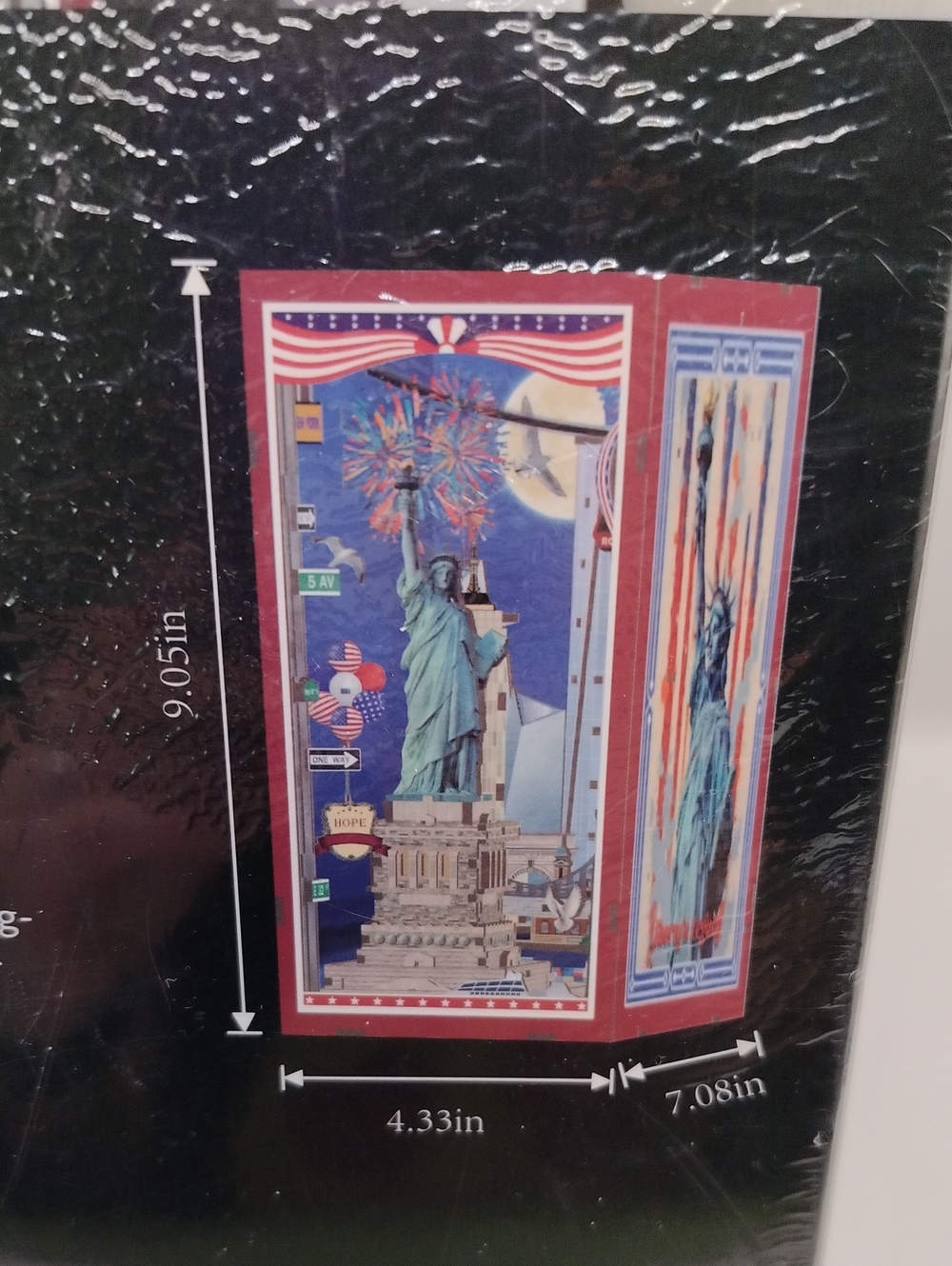 Book Nook Kit DIY 3D Puzzle Craft Miniature Wooden The Statue Of Liberty NYC - Picture 11 of 13